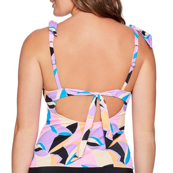 Salt + Cove Kaleidoscope Push-Up Tankini Swim Top NWT Sz S - Picture 5 of 7
